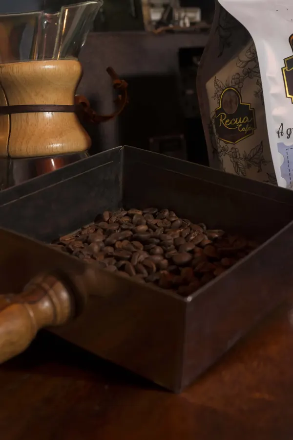 Freshly roasted beans